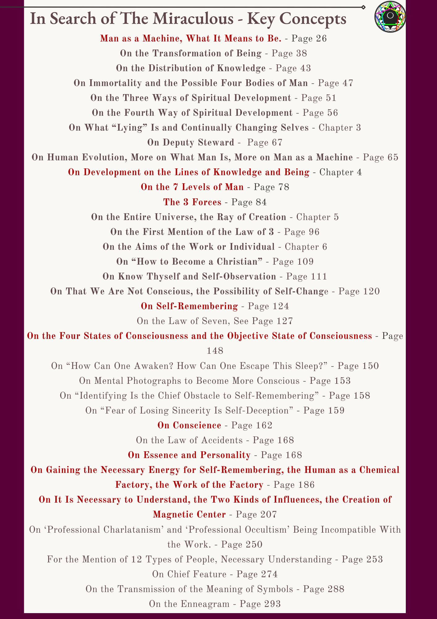 In Search of the Miraculous: Key Concepts